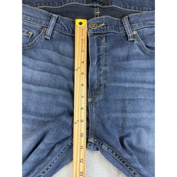 Paige Jeans Men's 38x33 Blue Dark Wash Croft Stretch Skinny Straight Denim - Picture 9 of 11